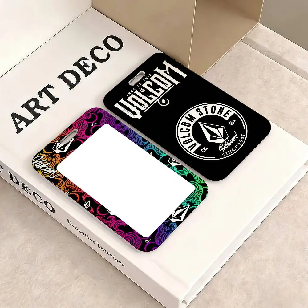 Brand V-Volcom Card Holder Student ID Case Daily Use Subway Commute Work Cover Office School Bus Protector