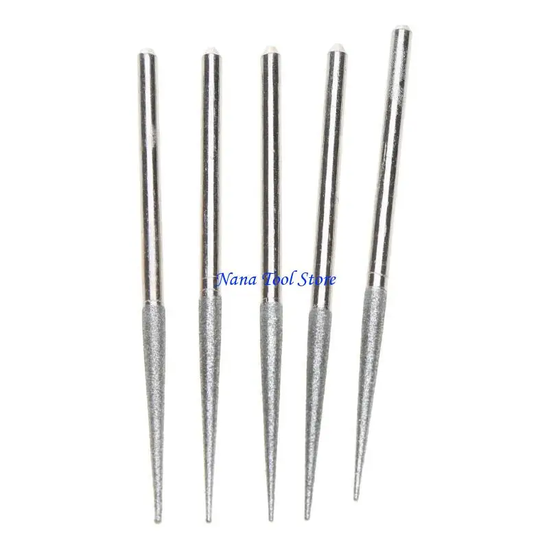 31GJ 5PCS 3 millimetri Shank Rettifica Aste Mini Trapano Diamante Rettifica per Testa Fresa Ago Incisione Intagliare vetro da