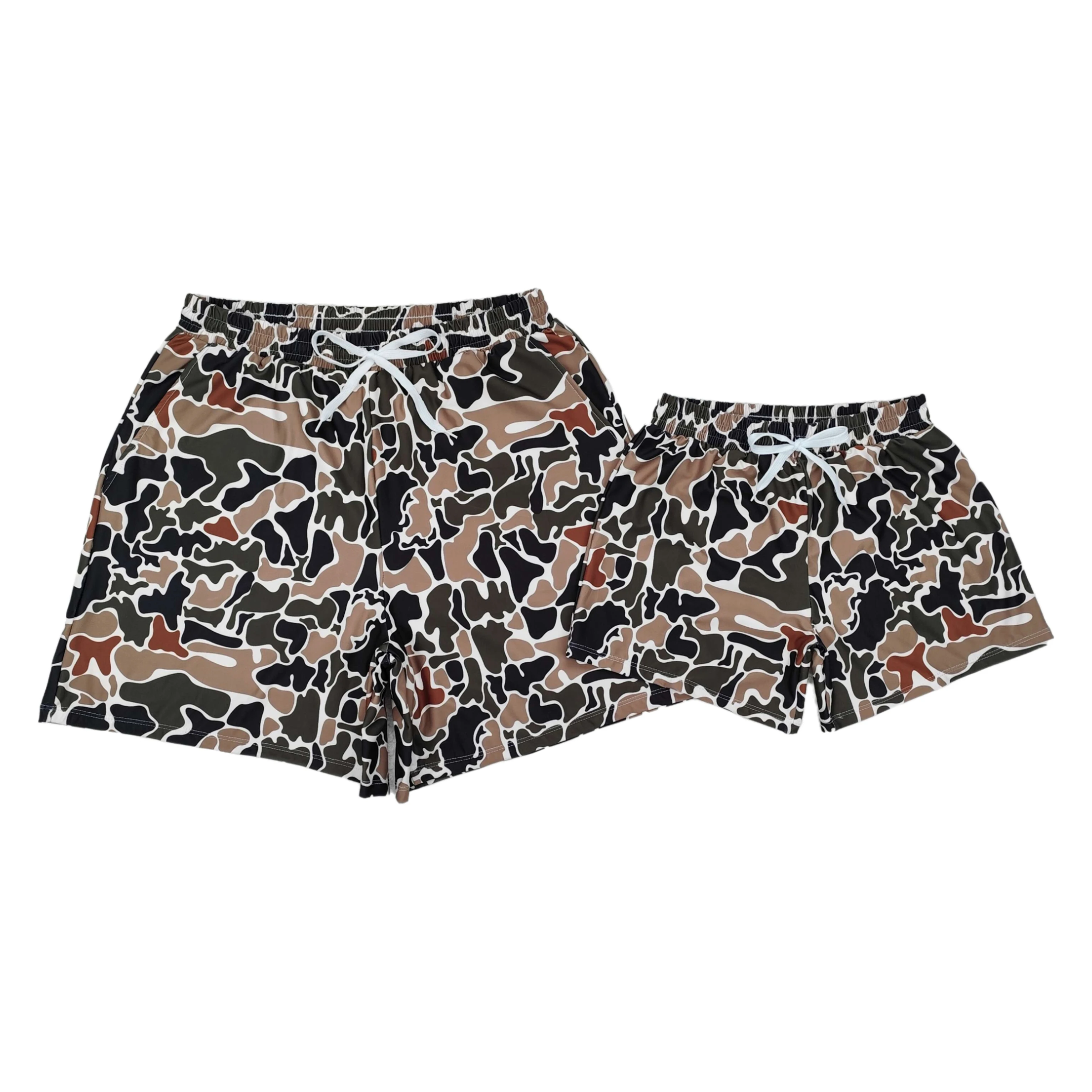 

Wholesale Baby Boy Adullt Men Camo Swimming Trunks Beachwear Shorts Summer Swimwear Bottoms Parent-child Matching Clothing
