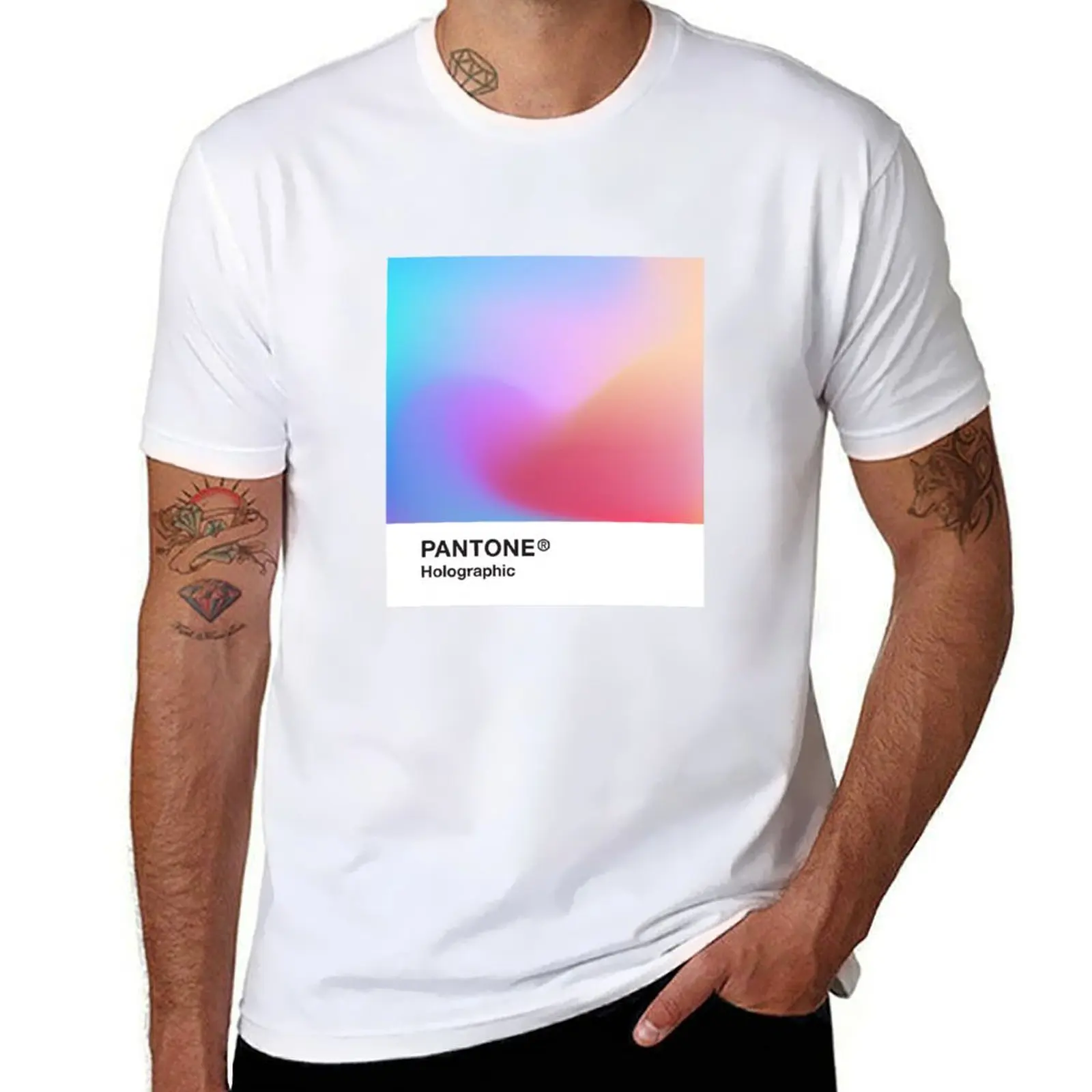 

Pantone Holographic Series #1 T-Shirt man t shirts for men cotton t shirts man 100% T-shirt
