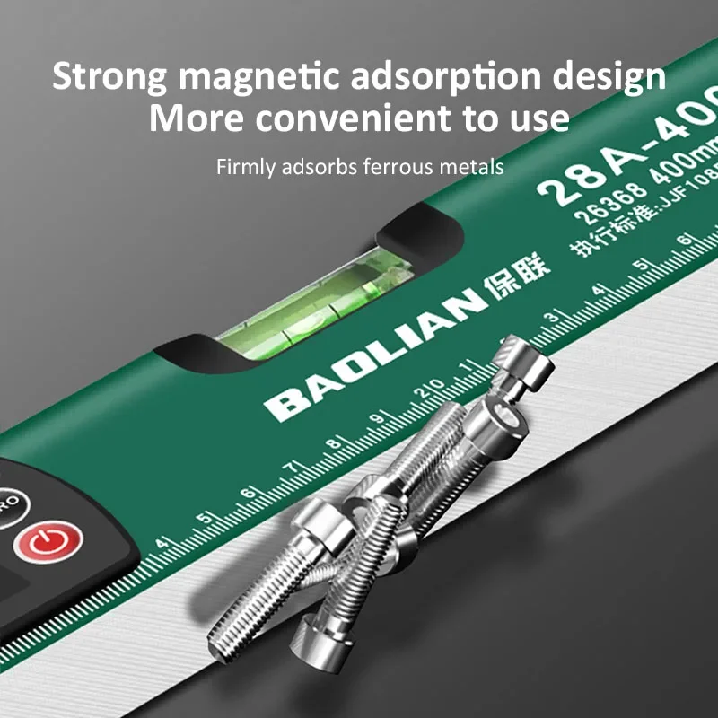 30/40/50/60cm Digital Protractor Angle Finder Inclinometer Magnets Level Angle Slope Electronic Level Ruler with LED Display