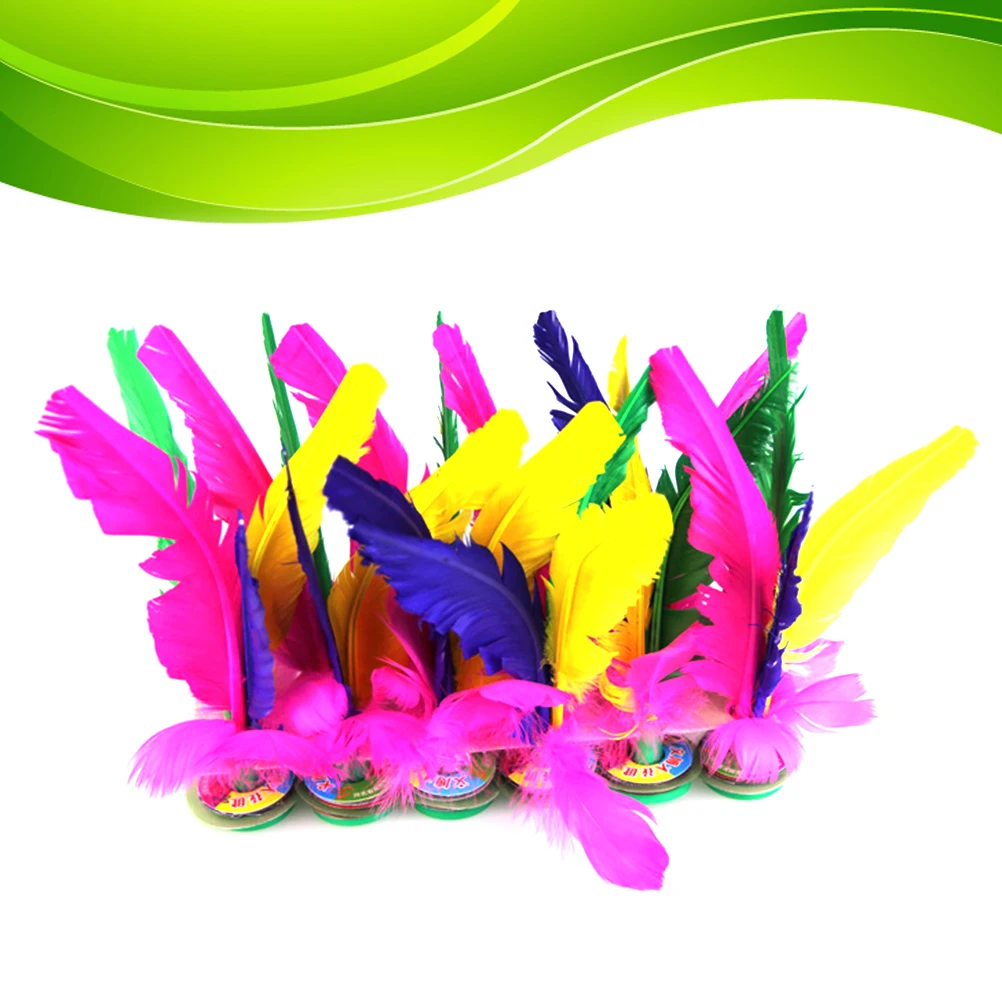 5 pçs engrossar kick petecas pé esportes brinquedo jogando jogos chinês jianzi kicking peteca (cor aleatória)