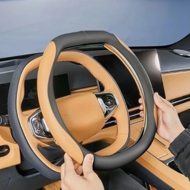 Original Car Color Anti-Slip Perforated Cover - All-Season Breathable for Geely EX5 EM-i Steering Wheel