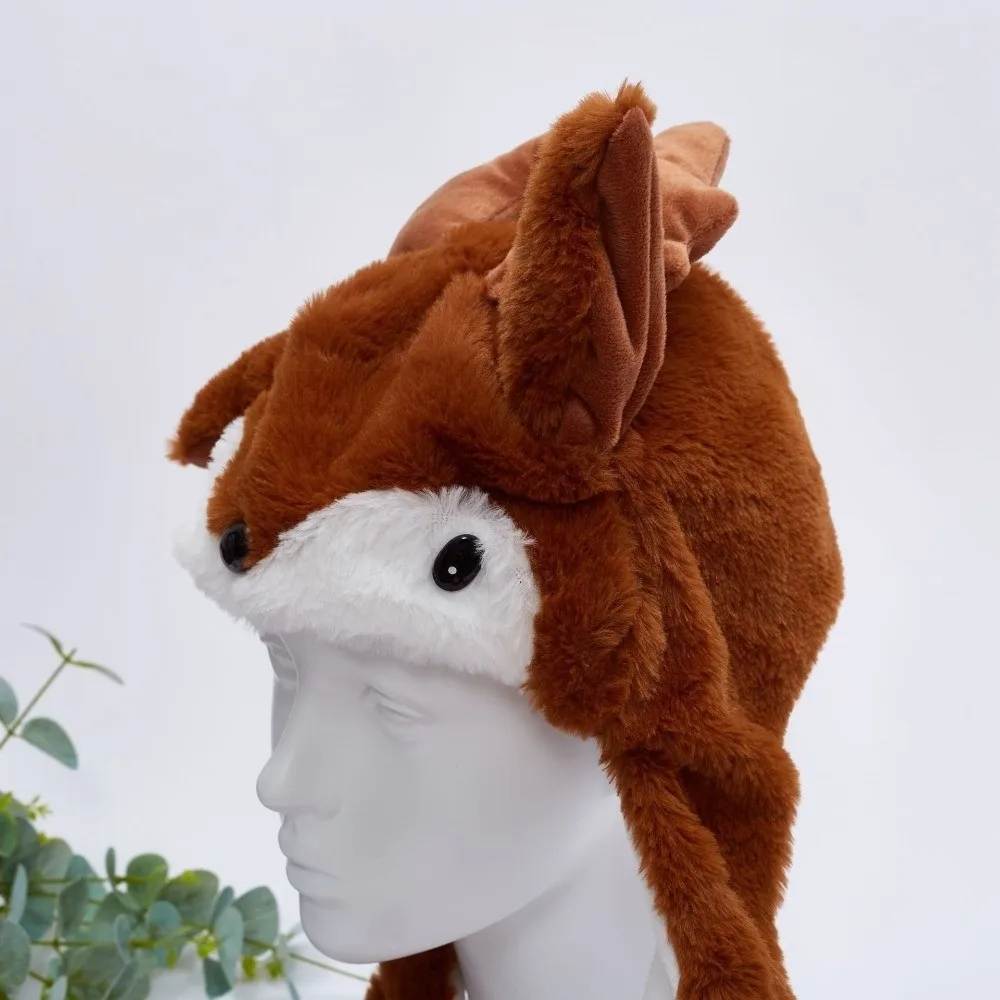 Creative Funny Christmas Hat Cartoon Design Pinch Airbag Santa Claus Hat Interactive Game Windproof Deer Hat Christmas Party