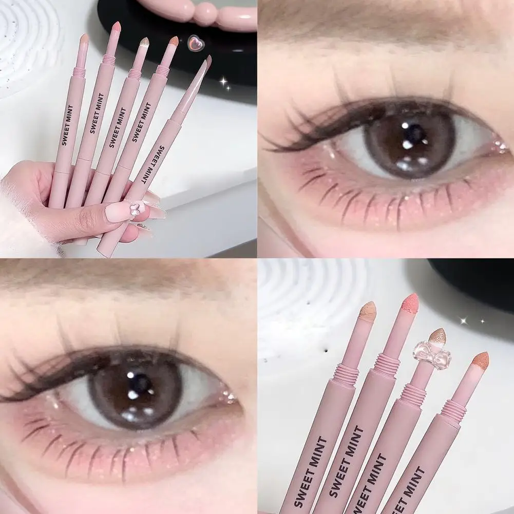 Menisco Double-end sdraiato baco da seta matita eyeliner diamante glitter opaco penna eegyosal crema schiarente ombretto evidenziatore