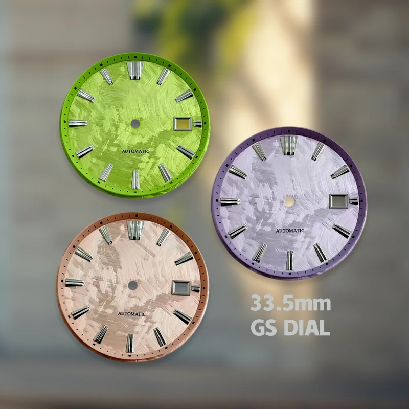 New NH35 dial with GS snowflake pattern, 33.5mm dial without lume, compatible with Seiko modification parts