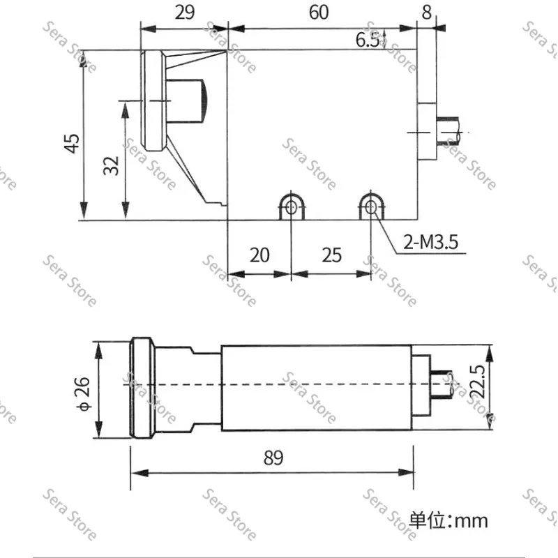 Color Mark Sensor Ks-c2w Ks-c2rg Switch Fixed Slot Correction Packaging Printing Tracking