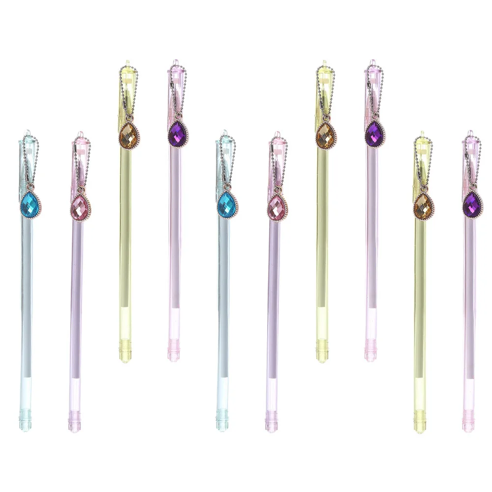 

10Pcs Creative Gel Pens Pendant Practical Design Comfortable Grip for Students Office School Writing Roller Pen