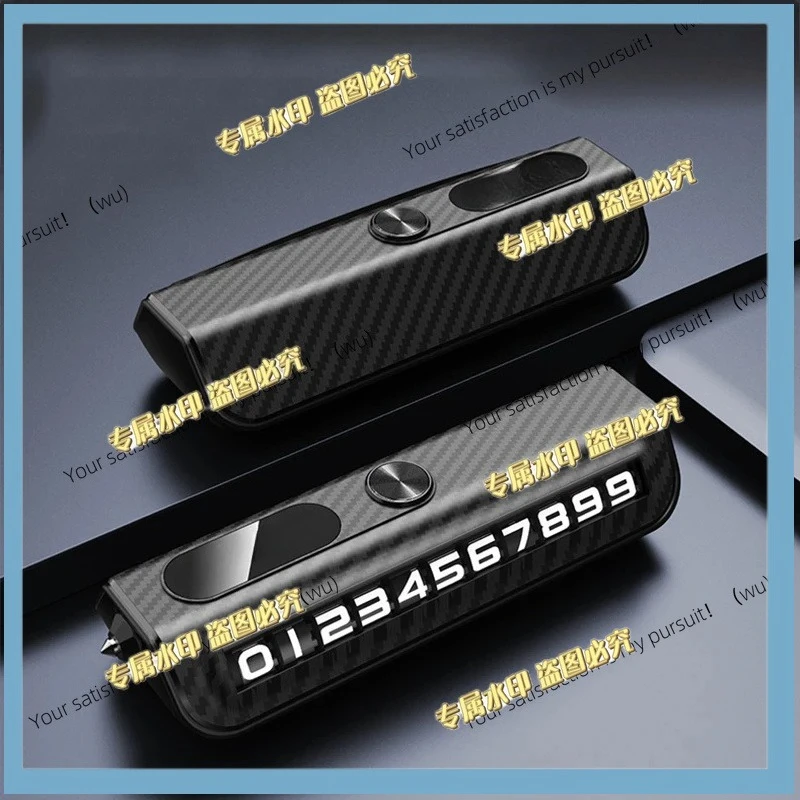Multifunctional car parking number plate 2 in 1 safety window breaker