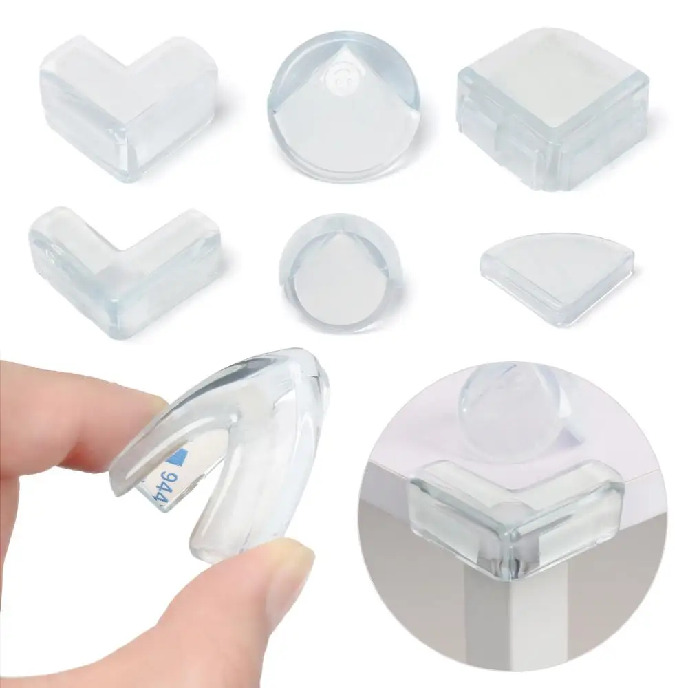 4Pcs Transparent Children Safety Edge Guards Soft Silicon Baby Safe Corner Protector Table Desk Corner Guard For Baby Kids