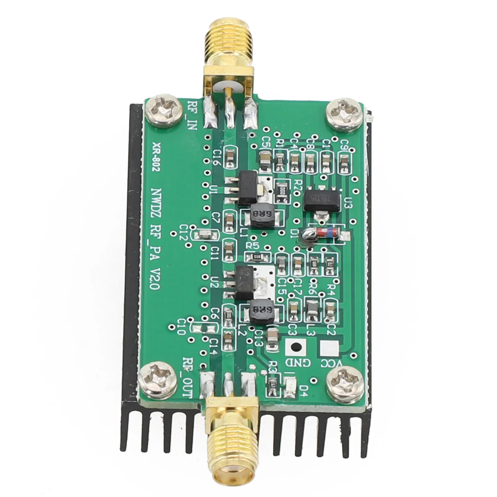 New Stable RF Power Amp Lifier For Ham Radio Tool 2MHZ-700MHZ 35 DB 3W 50 Ohms 7x3cm DC12-15V For Digital Radios