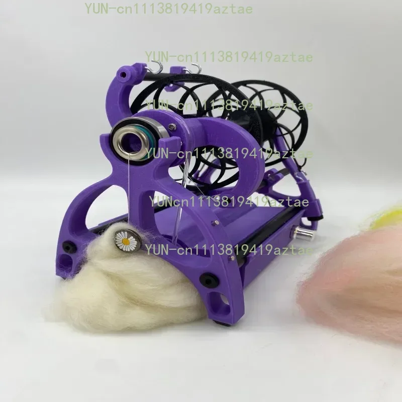12V Adjustable Speed Display mini Electric Spinning Wheel, Wool Fiber Cotton Yarn Twist 800RPM