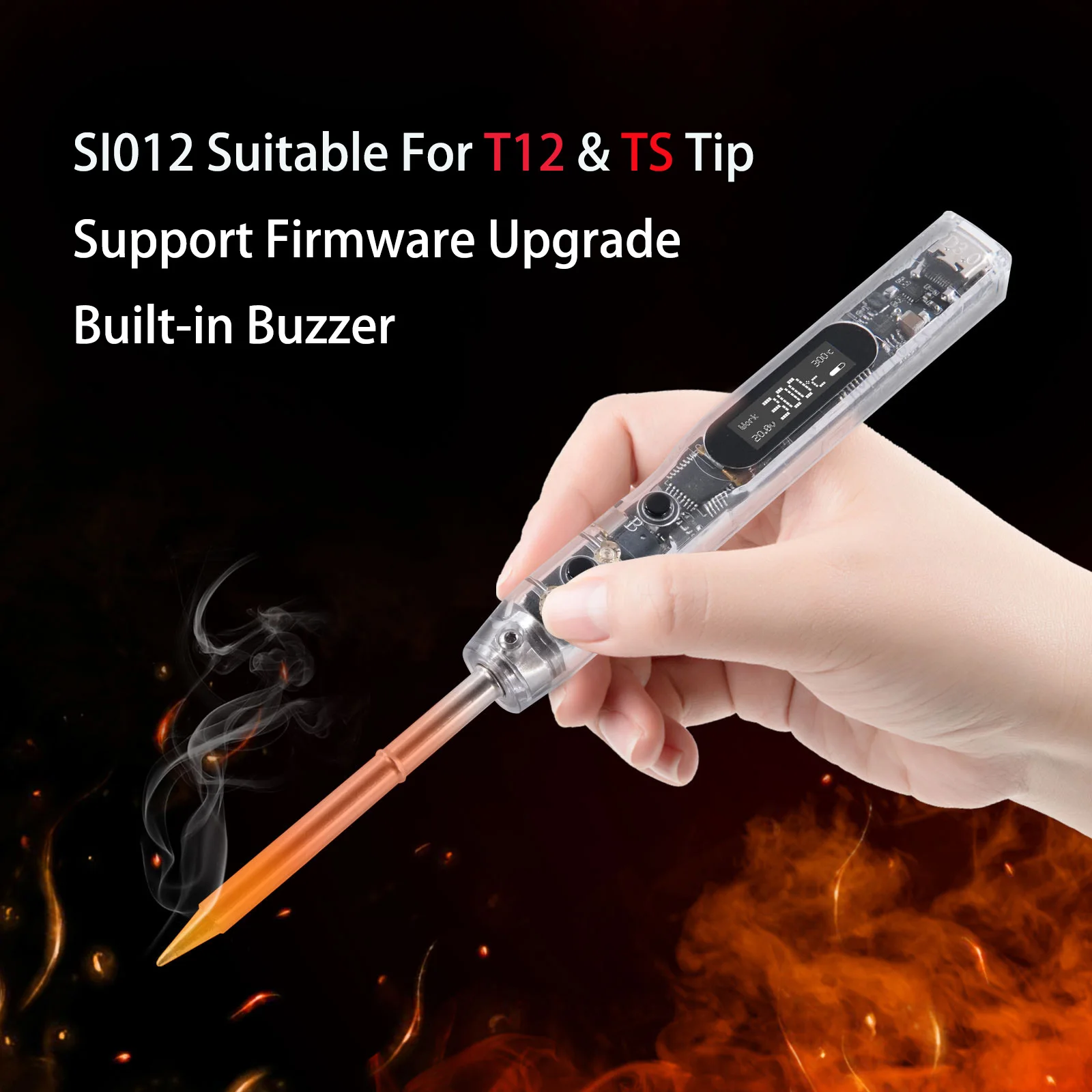 SEQURE SI012 Usb Built-in Buzzer Easy Solder Soldering Iron Pen Suitable For T12 and TS Tips - Support Firmware Upgrade