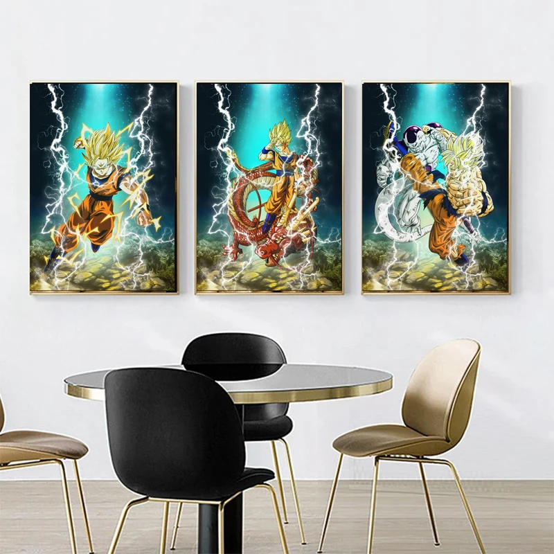 Japanese Classic Anime Dragon Ball Goku Piccolo Cartoon Character Picture Hd Print Art Poster Home Wall Decoration Mural Cuadros