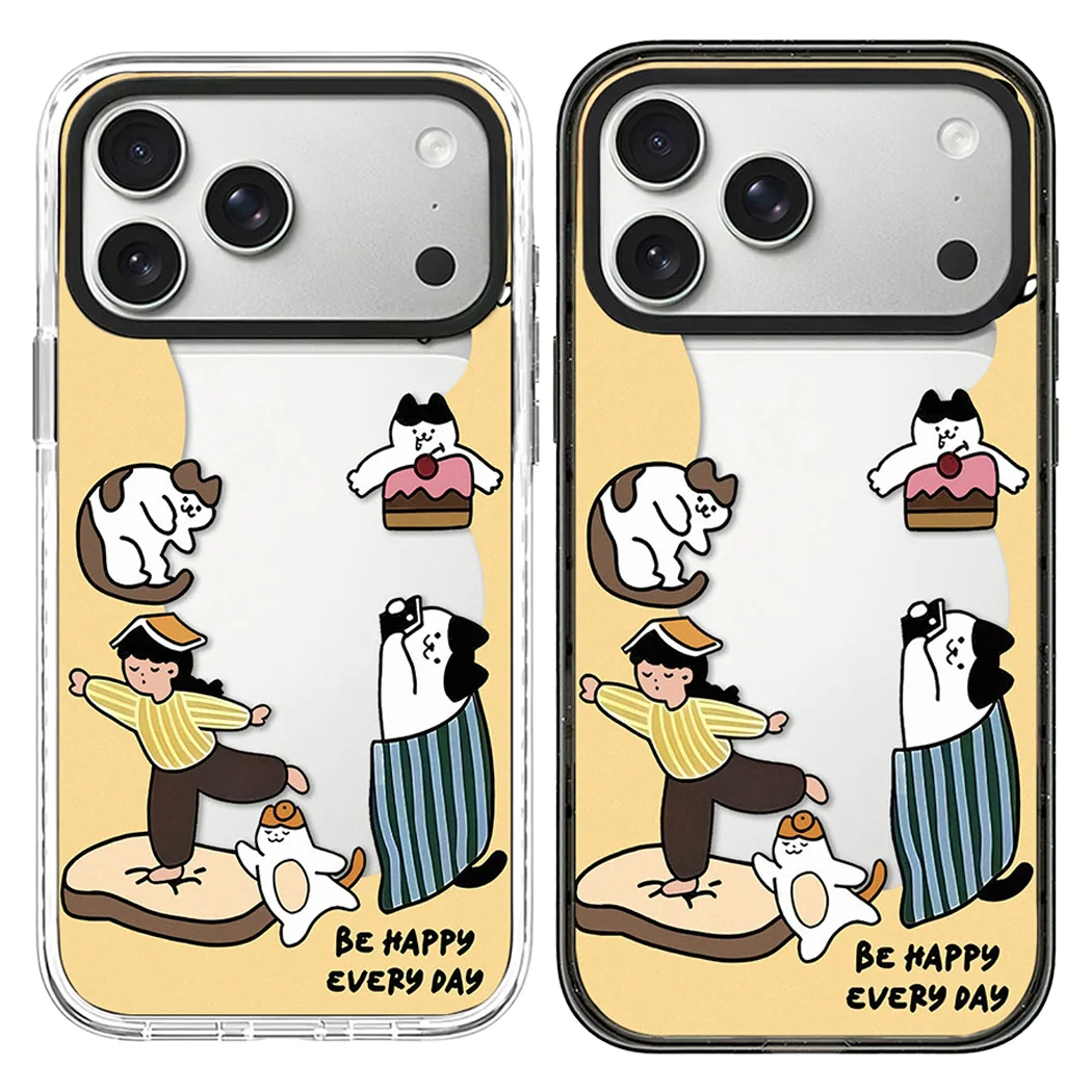 

Luck Bear 2.0 Acrylic Black White Border Magnetic Case: Compatible with IPhone 17 16 15 14 13 12 Pro Max 17 Air