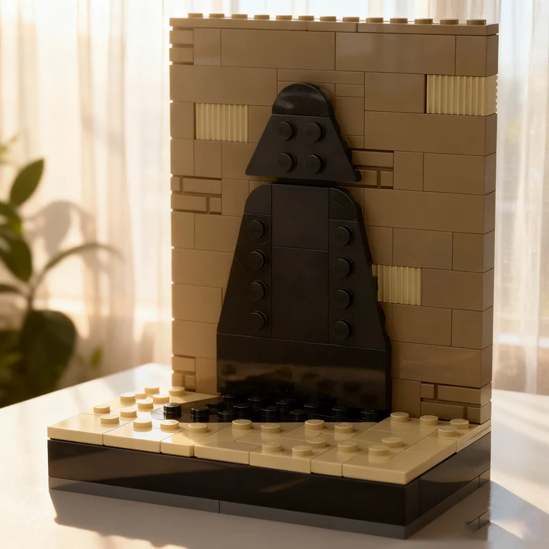 117 piezas MOC La Amenaza Fantasma: Póster de Anakin Vader y Batalla Estelar, Bloques de Construcción, Regalo de Festival, Juguete de Cumpleaños