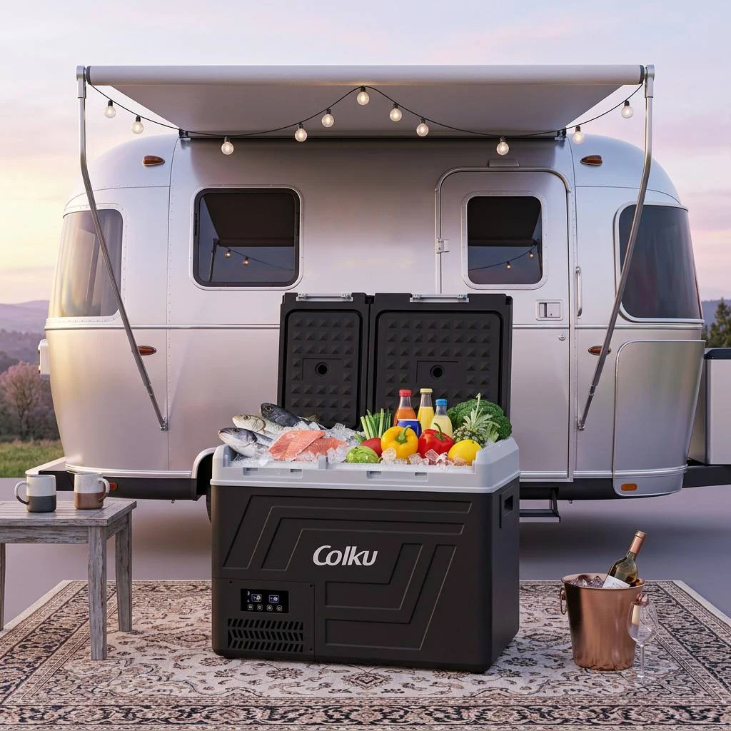 47L Compressor Freezer 12V 24V Portable Refrigerator with Smart APP Control Anti Vibration Cooler for Truck Motorhome Camp