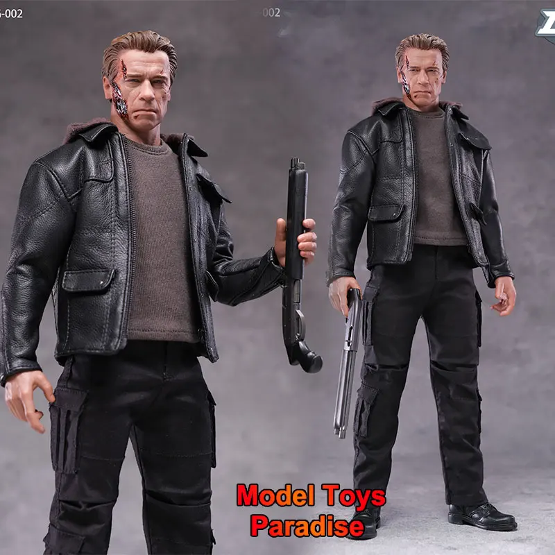 

DeGaotoys DG-002 Масштаб 1/6 Мужская черная кожаная куртка-жилет Рабочие брюки T-800 Комплект одежды подходит для 12-дюймовой экшн-фигурки