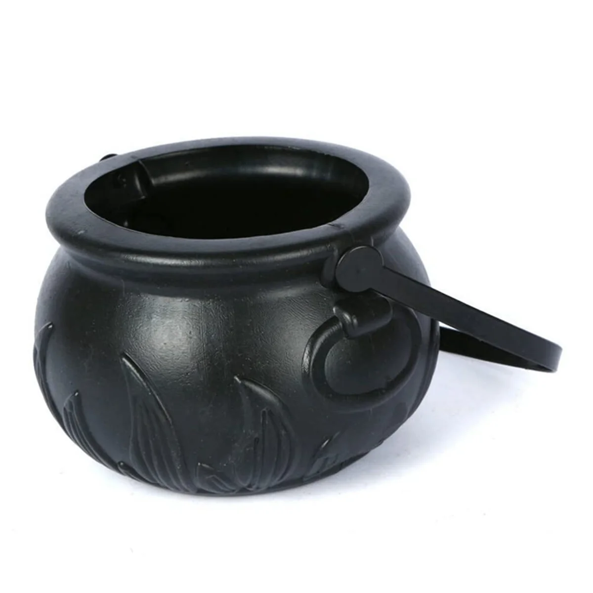 12PCS Halloween Witch Pot Plastic Mini Witch Cauldron Black Candy Holder Halloween Decoration Favor Decoration