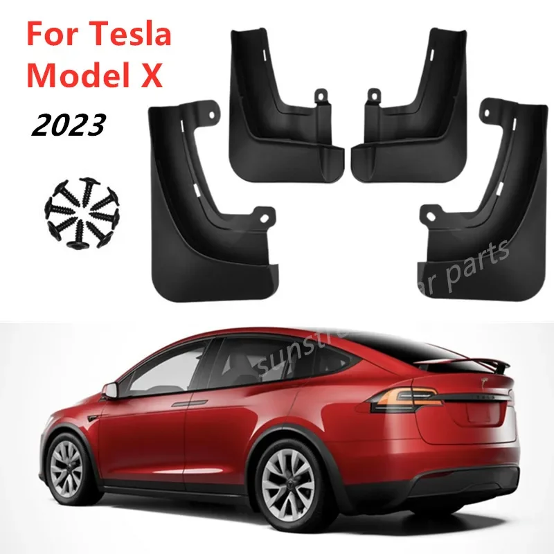 For Tesla Model X 2023 Car Mudguard Fender Mud Flap Guards Splash Mudflaps