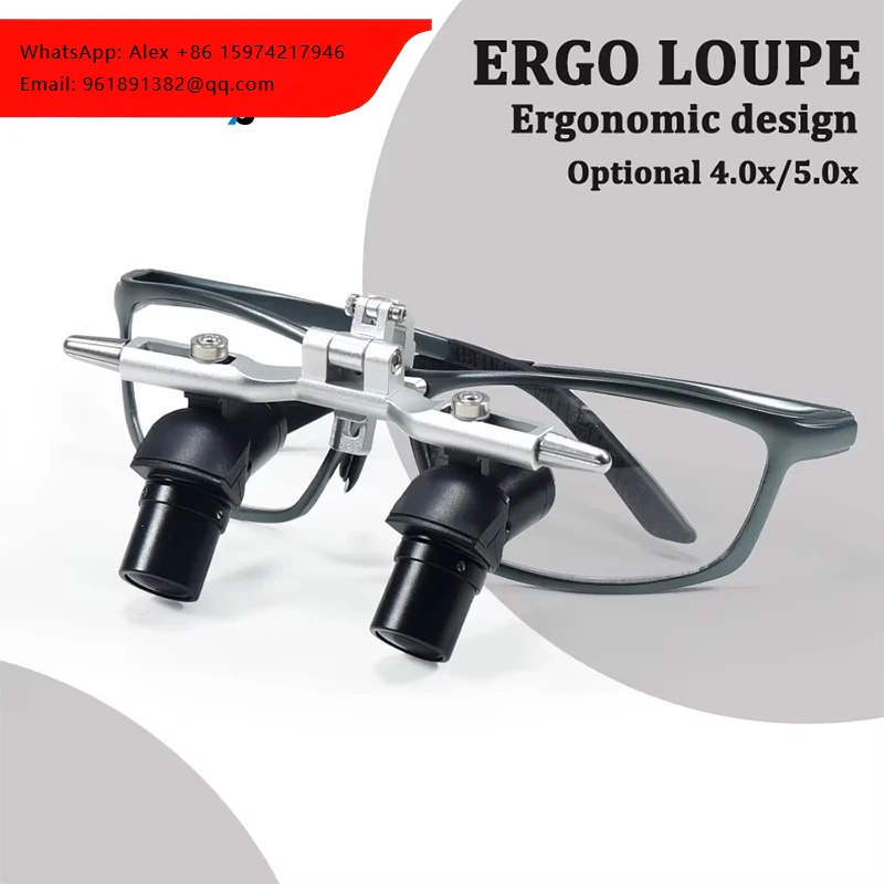 

Dental 4X 5X 6X Magnifier 48° Ergonomic Surgical Magnifier Adjustable Brightness Ergonomic Design Portable Magnifier