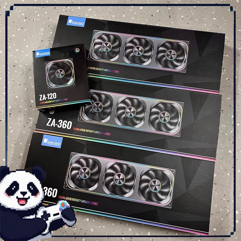 

Корпусный вентилятор Za-120/240/360 Холодный рядный вентилятор Argb Четырехстороннее тысячеслойное зеркало Интегрированная структура Аксессуары для настольного корпуса для игр