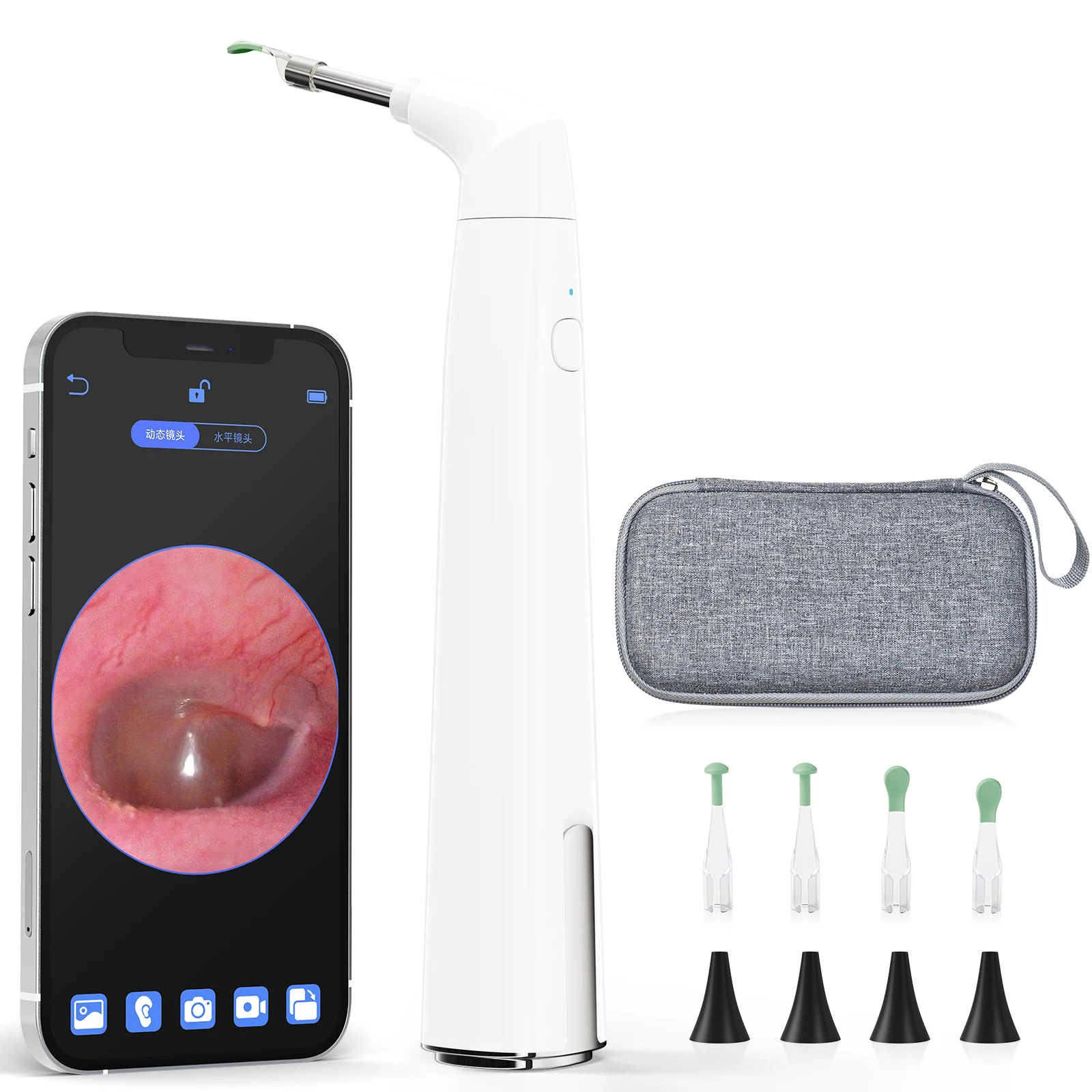 New 3.9mm Wireless Otoscope Ear Camera HD 1080P WiFi Ear Scope with 6 LED Lights for Kids and Families work with IOS Android