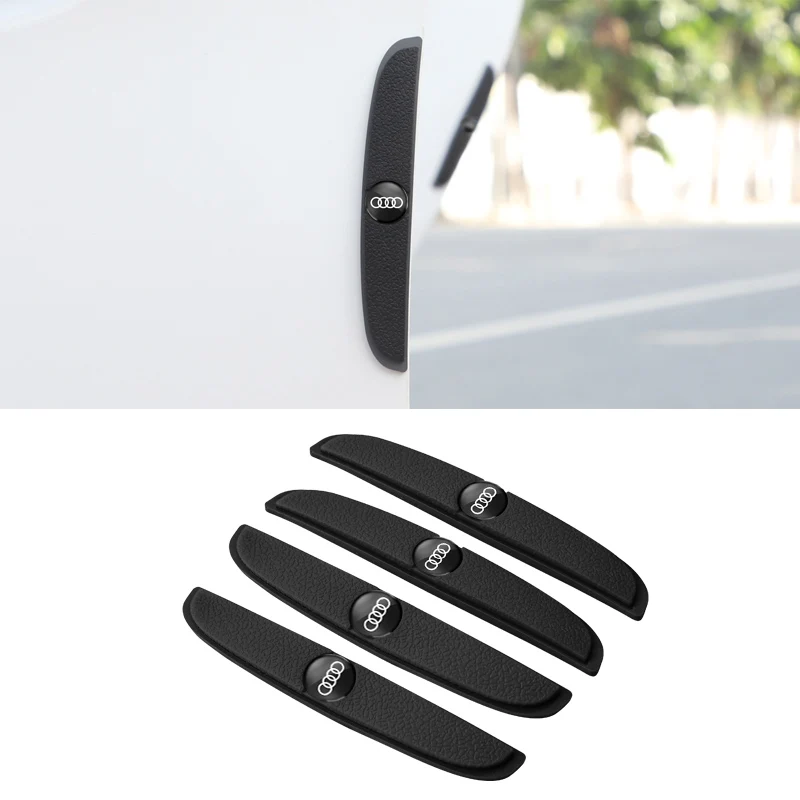 4Pcs Anti Collision Strip Rearview Mirror Car Door Protect Sticker For Audi Quattro Sline A3 A4 A6 A5 Q5 A1 Q7 Q3 Q2 Q8 A7 A8 TT