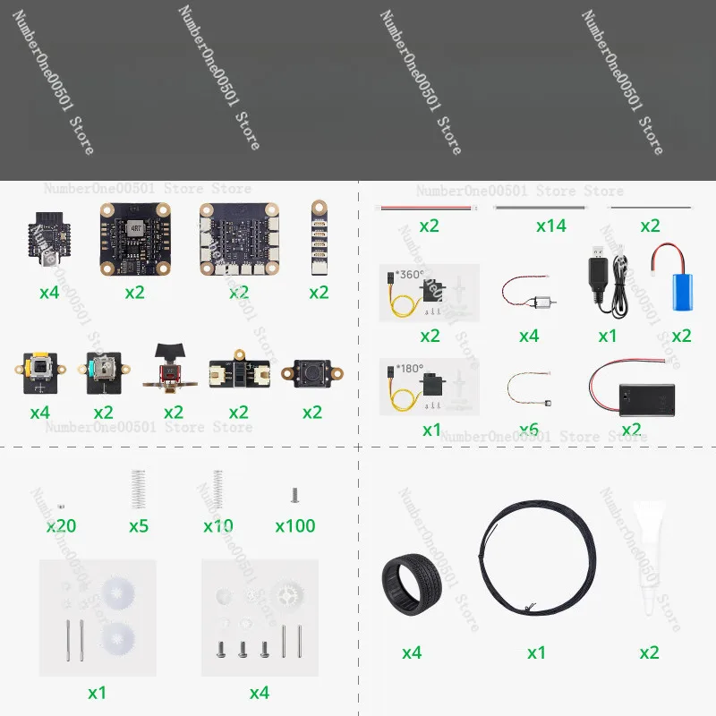 Modular RC Hardware Kit for 3D Printed Models DIY Robotics ZK003 ZK004
