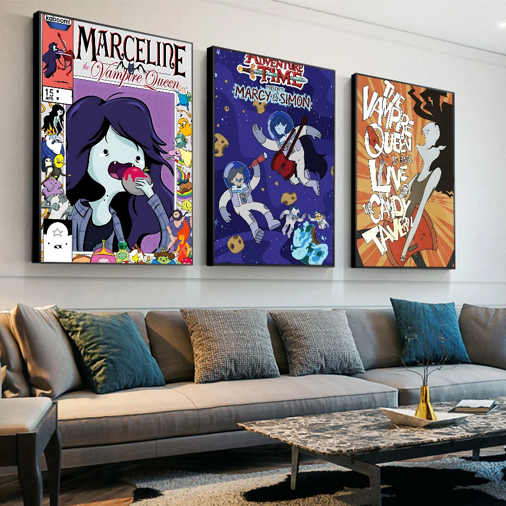 A-Adventure Time M-Marceline Pfp ذاتية اللصق ملصق فني يتوهم الجدار ملصق لغرفة المعيشة زخارف للحانات اللوحة خمر