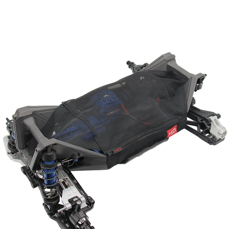 Hot Racing MXX16C02 Nylon Mesh Chassis Dirt Guard Zip + Hook/Loop for 1/10 Traxxas Maxx, Water-Repellent