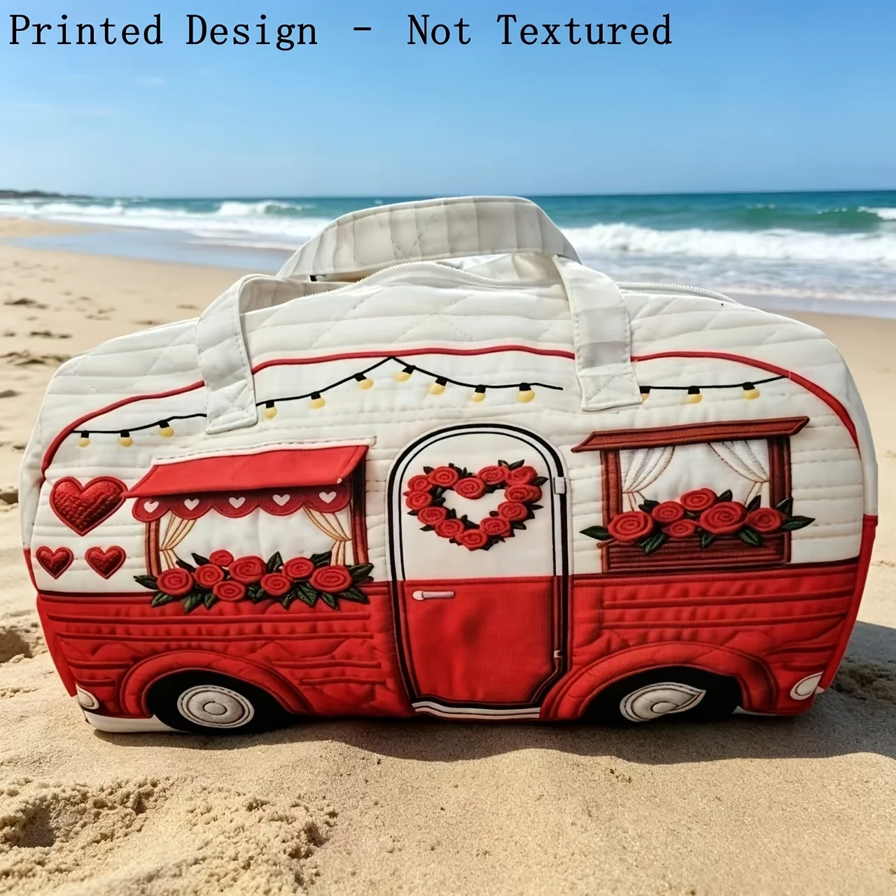 Handheld travel bag with 3D quilted large capacity Ideal for short trips and leisure use Features a unique design