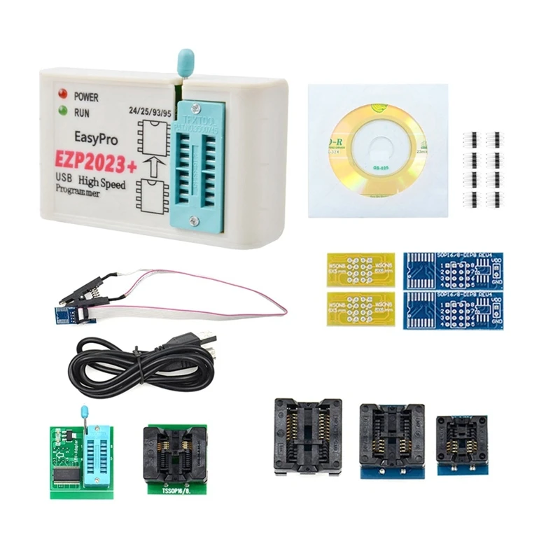 EZP2023+ High-Speed SPI FLASH Programmer EZP2023 USB Compiler Part Kit Support 24/25/93/95 EEPROM 25 Flash Bios Chip