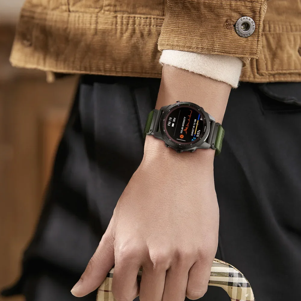 26 مللي متر 22 مللي متر النايلون سريعة تناسب حزام ل Garmin Fenix8 8X 7X 7 Pro Fenix 6X 6 5X 5Plus Tactix 7 Forerunner 965 955 إندورو 2 حلقة الفرقة