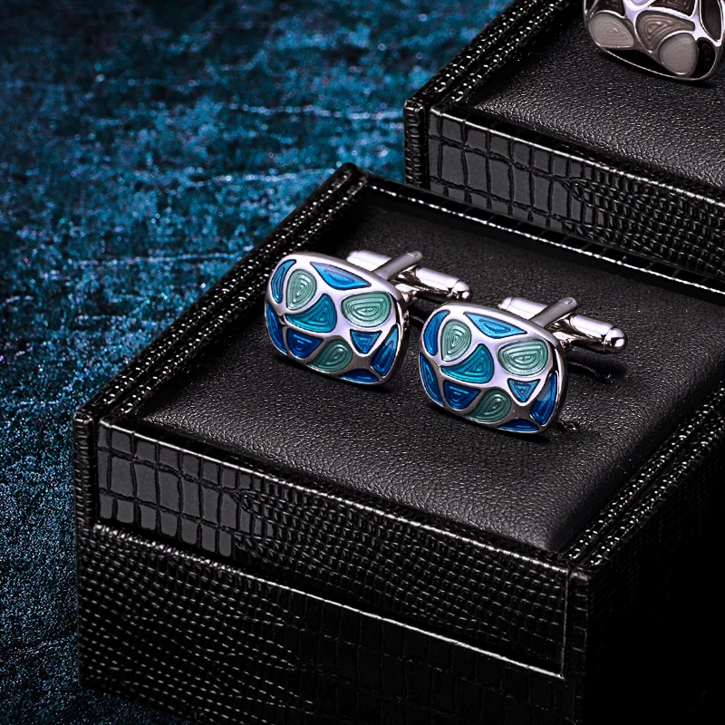 

KFLK Shirt Wholesale Cufflink for Mens Womens Designer Brand Cuff links Fashion Button High Quality Green Wedding Guests