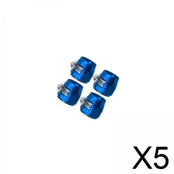 

Adjustable Aluminum Alloy Hose Pipe Clamp Reinforced Fuel Oil Line End Fitting Blue Hose Band for Car Automotive Use