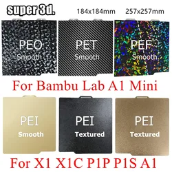 PEI Upgrade foglio PEO per Bambu Lab A1mini X1 P1P piastra di costruzione H1H PEY lamiera di acciaio PET al carbonio PEI per Bambulabs P1P a1 mini x1c