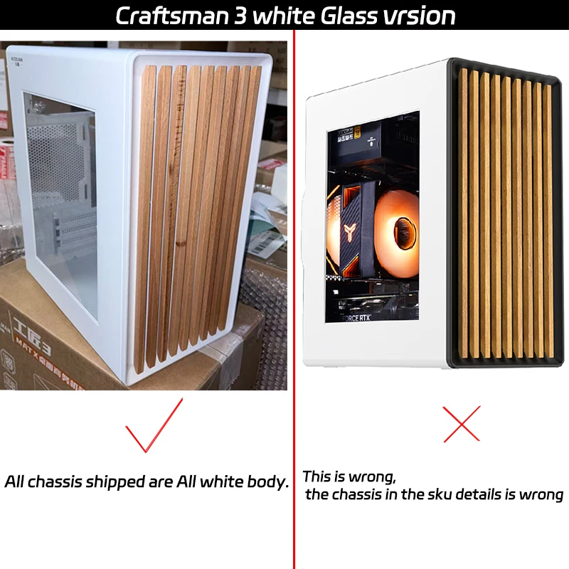 WJCOOLMAN Craftsman MATX ITX PC Case Glass Transparent/Business Case Gabinetes Gamers USB3.0 Desktop Computer Mini Case
