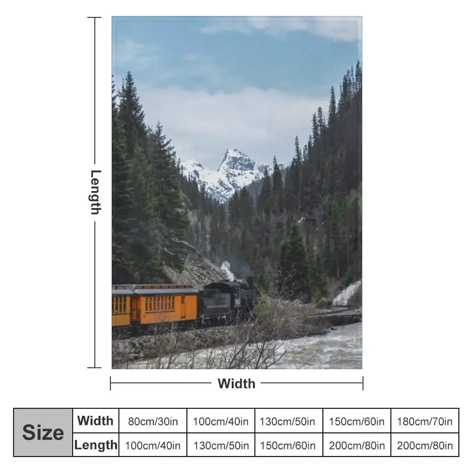 Train in Colorado Throw Blanket Soft Plaid Beach Warm Kid'S Heavy Bed covers Blankets