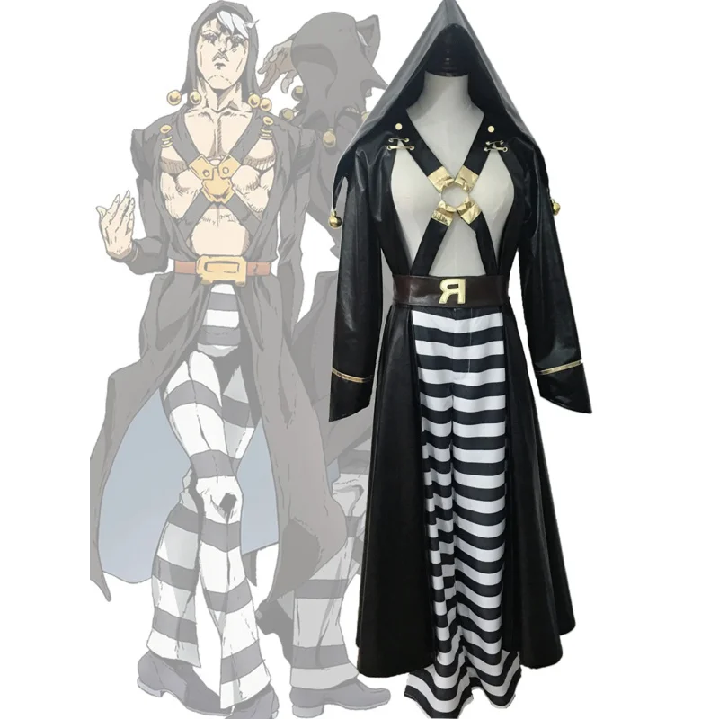 2021 JoJo's Bizarre Adventure Golden Wind Risotto Black Cosplay Costume Halloween Uniform Outfit Custom Made MS5171