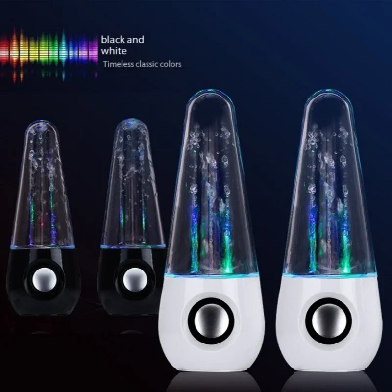 Caixa De Som Bluetooth Speaker Water Music Fountain Dancing Light for PC Laptop For Phone Portable Stereo Sound Box Soundbar