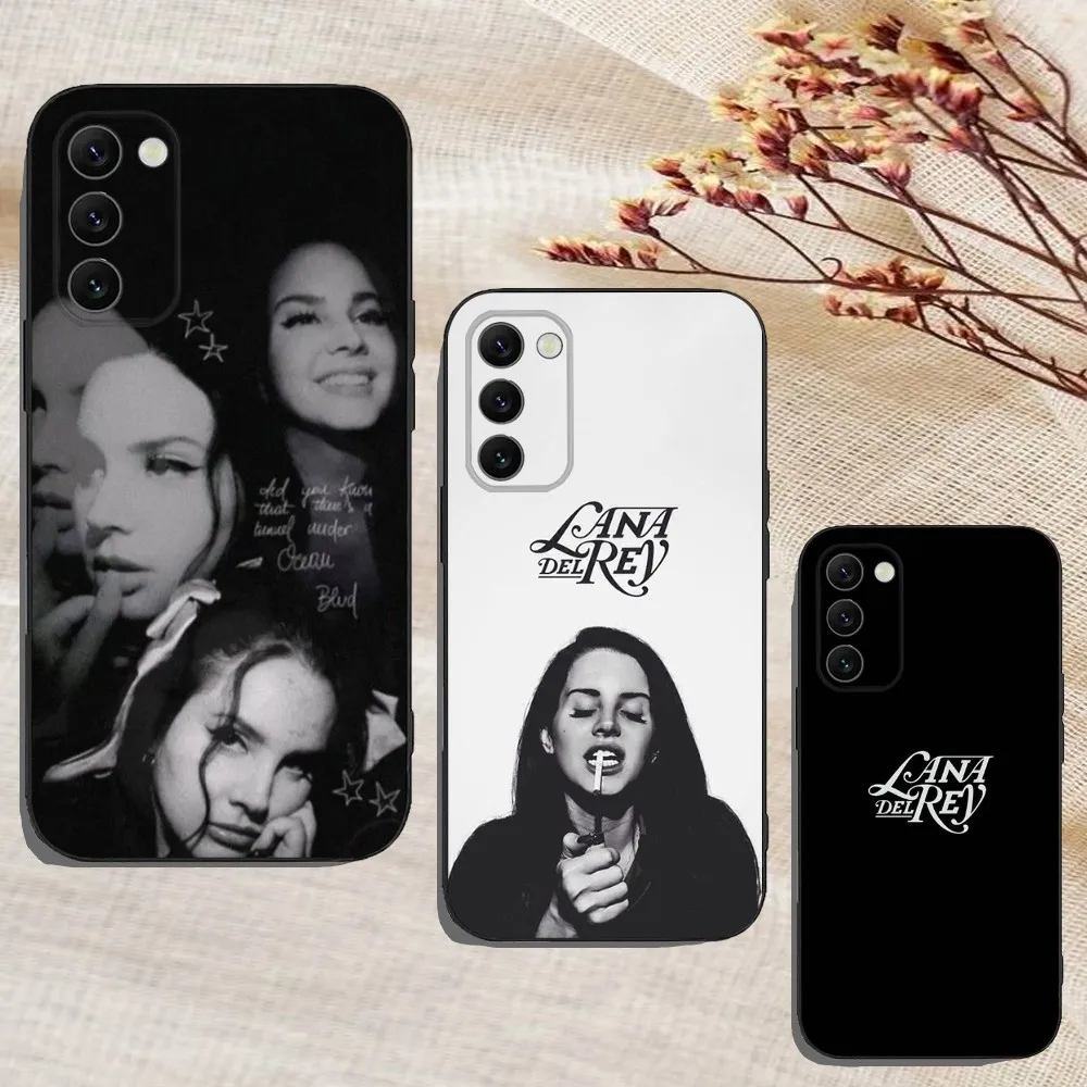 Черный красивый чехол для телефона Singer L-Лана Дель Рей для Samsung Galaxy A13,A21s,A22,A31,A32,A52,A53,A71,A80,A91, мягкий черный Чехол
