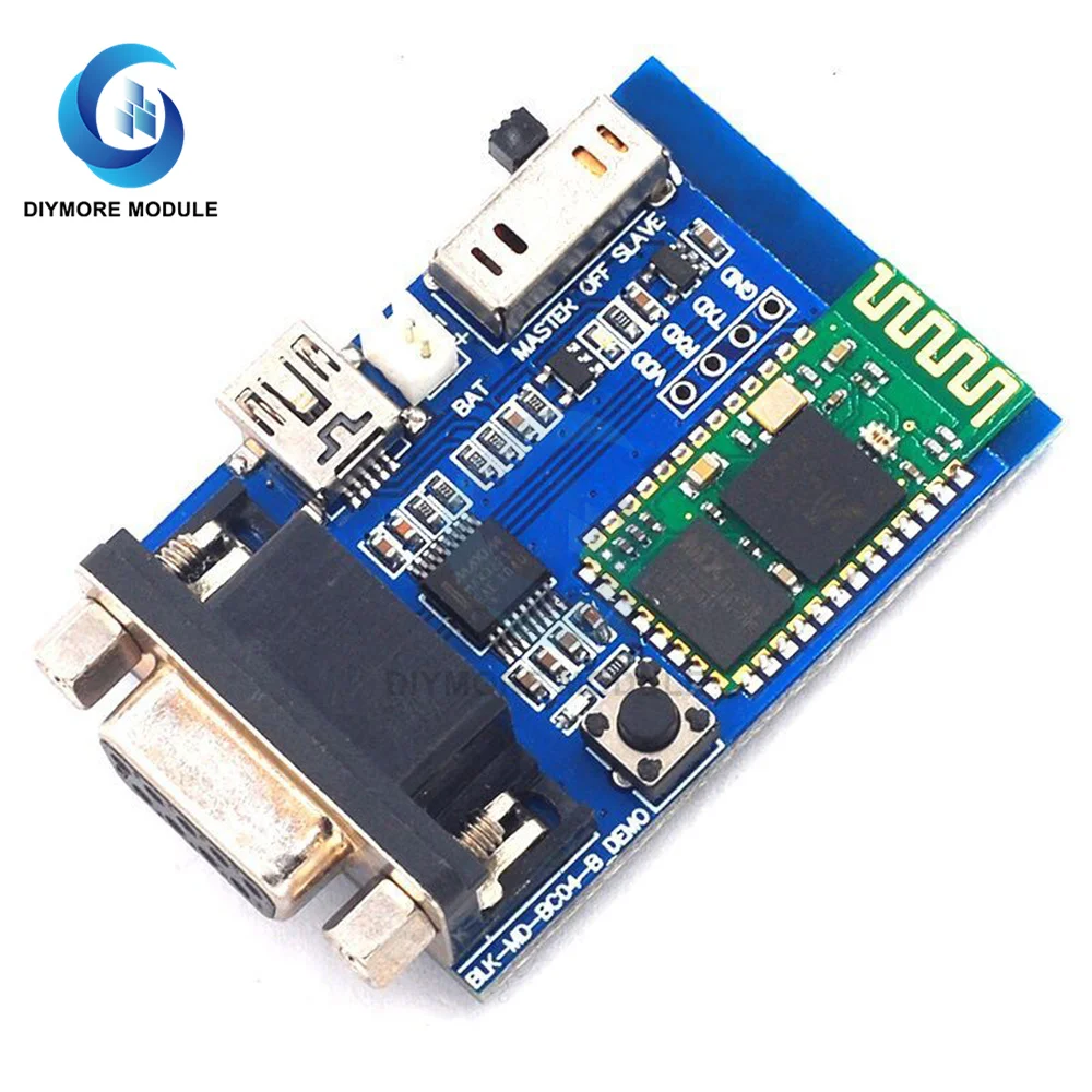 RS232 Bluetooth Serial Adapter Board Master Slave 2 Modes 5V Mini USB Bluetooth Serial Port Profile Communication Module