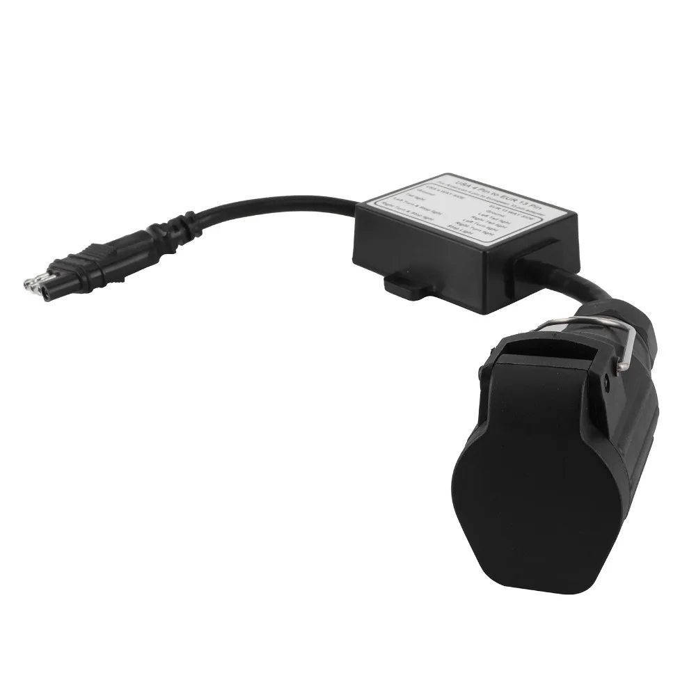 Black Trailer Wiring Adapter Portable Plastic Trailer Connector Plug Convertible Trailer Accessory Light Circuit Conversion