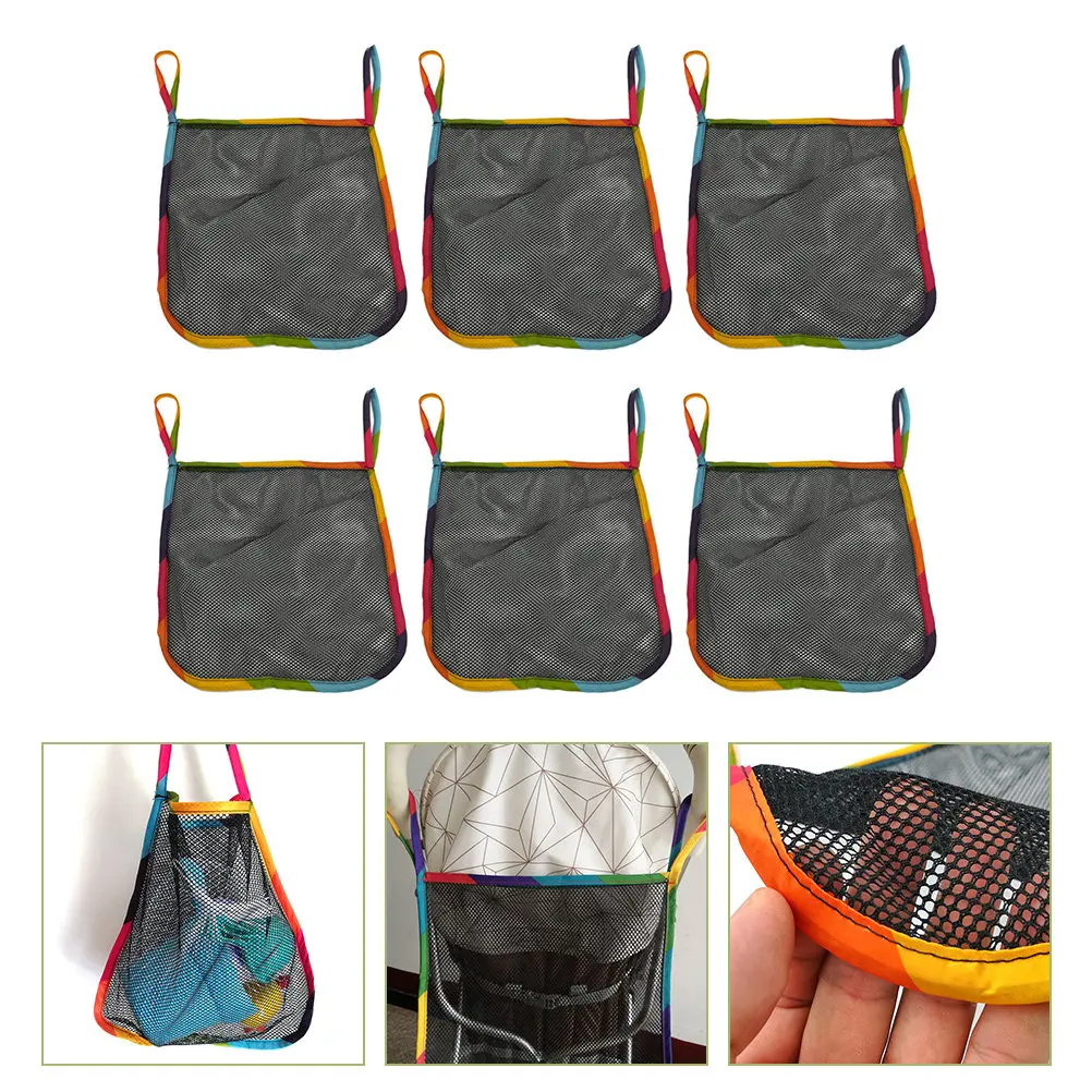 

6Pcs Universal Baby Stroller Hanging Organizer Large Capacity Storage Bag for Diapers Snacks Phones Stroller Accessories Wagon