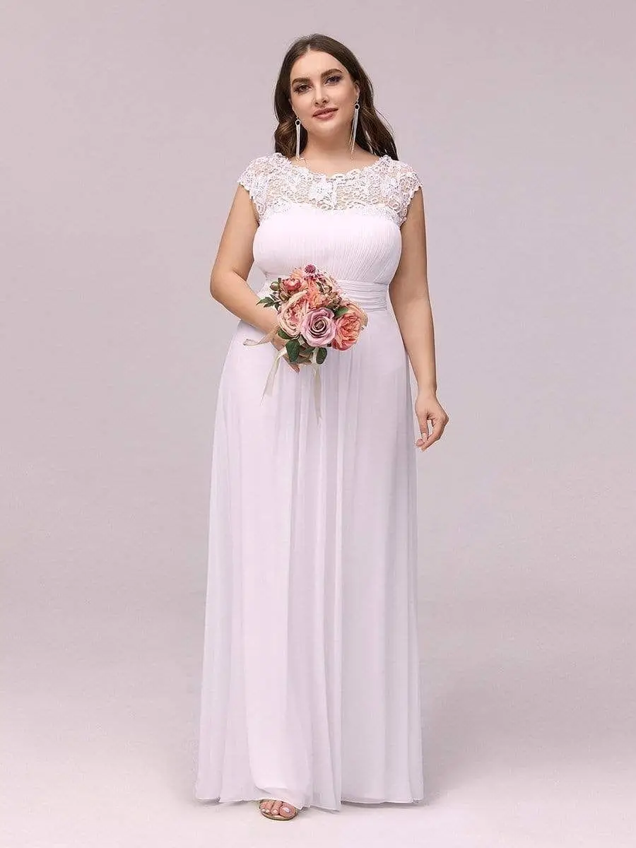 2024 new style plus sizes high neck white ivory soft unique cut-out back custom made bridal gown chiffon lace wedding dresses