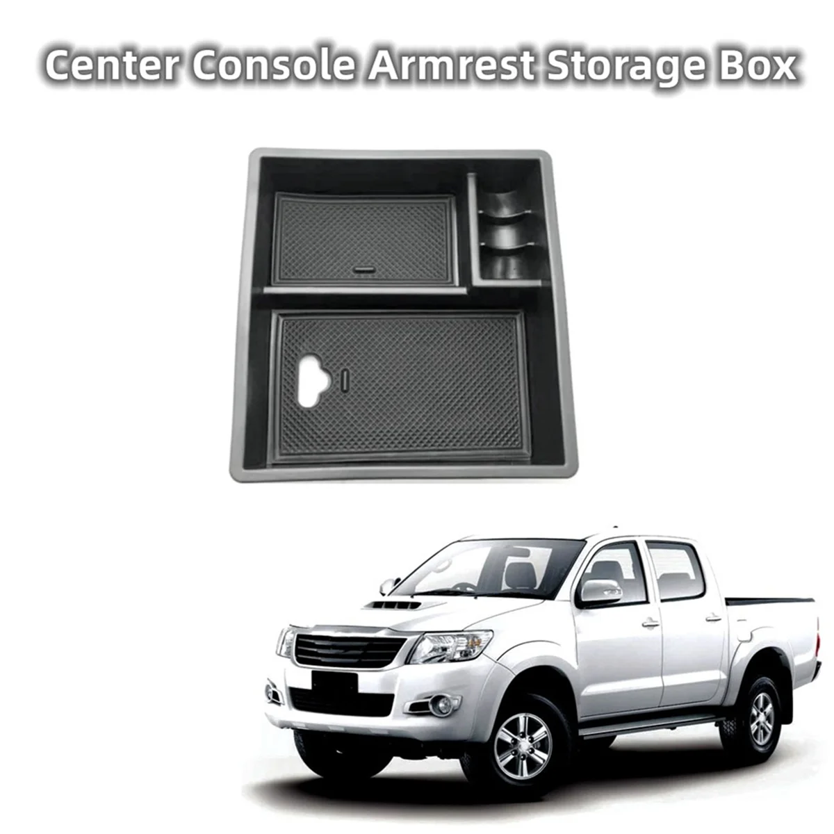 Center Console Organizer Armrest Storage Box Tray for Toyota Hilux VIGO Fortuner 2004-2014 Car