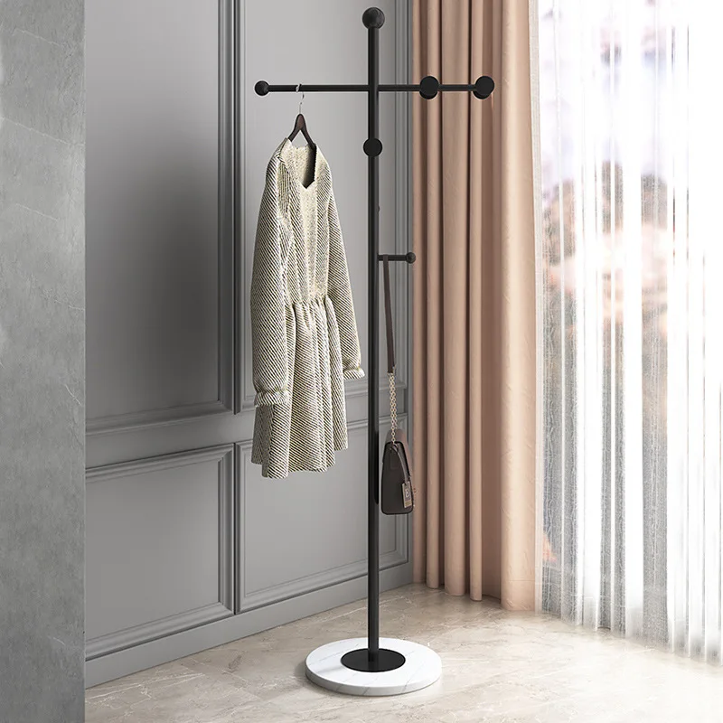Light Luxury Home Coat Rack Floor Standing Clothes Stand for Bedroom Multifunctional Garment Hanger