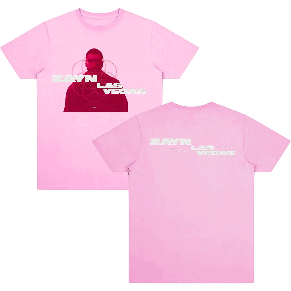 زين لايف في لاس فيغاس 2026 تي شيرت زين مالك تصميم عصري تي شيرت جمالي للنساء والرجال بأكمام قصيرة تي شيرت صيفي قطني غير رسمي #1