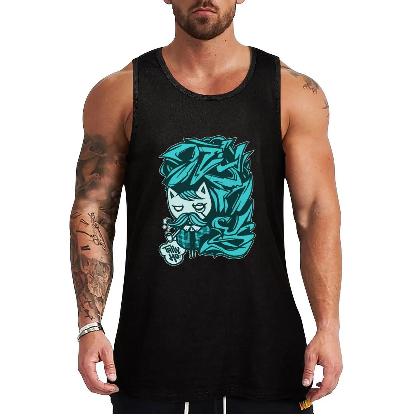 Tally-Ho! Camiseta Deportiva Azul sin Mangas, de Secado Rápido y Transpirable